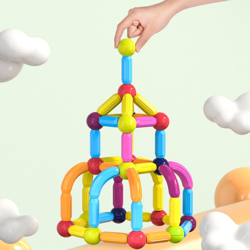Magnetic Balls Stick Building Blocks Toys - Montessori Vision