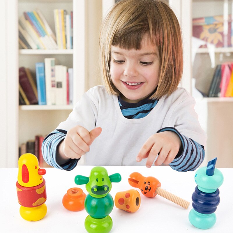 Montessori Animal Screw Nut Assembly DIY Toys - Montessori Vision