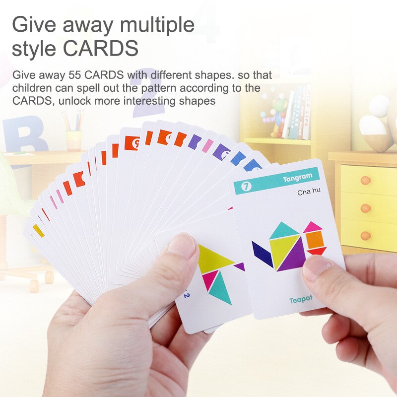 Kid Colorful Magnetic 3D Tangram Jigsaw Toy - Montessori Vision