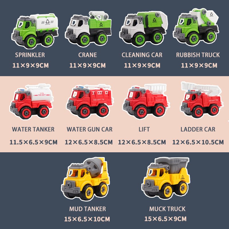 Nut Disassembly Loading Unloading Engineering Truck - Montessori Vision