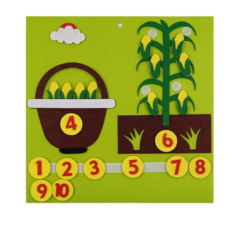 Kids Felt Finger Numbers Math Toy - Montessori Vision