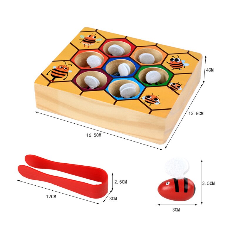 Montessori Early Education Wooden Beehive Game - Montessori Vision