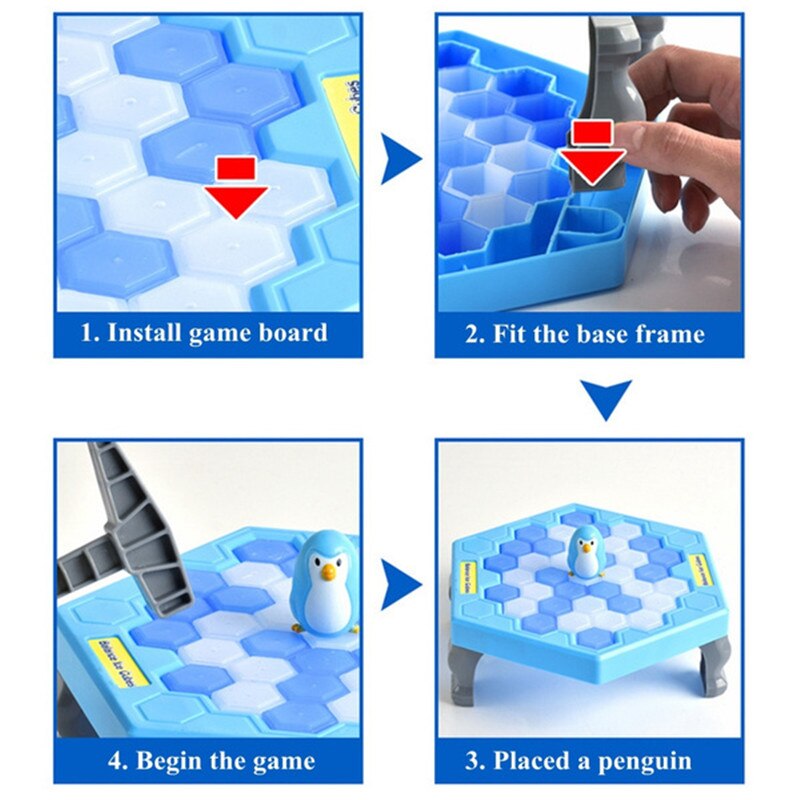 Kids Save Penguin Ice Block Breaker Trap Toys - Montessori Vision