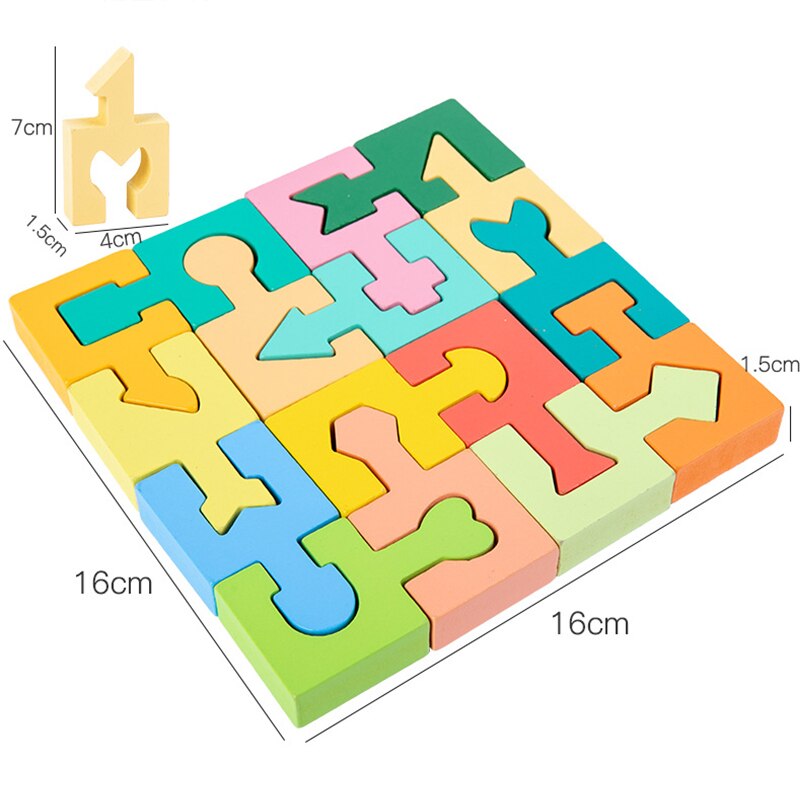 3D Geometric Matching Puzzle - Montessori Vision