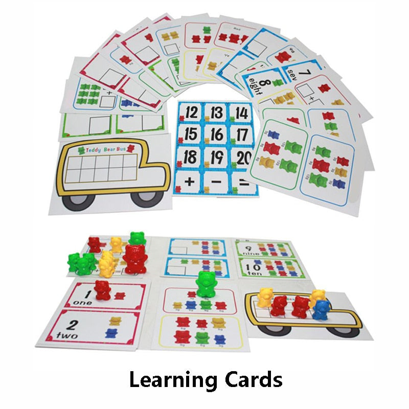 Rainbow Weight Counting Bear With Stacking Cups - Montessori Vision