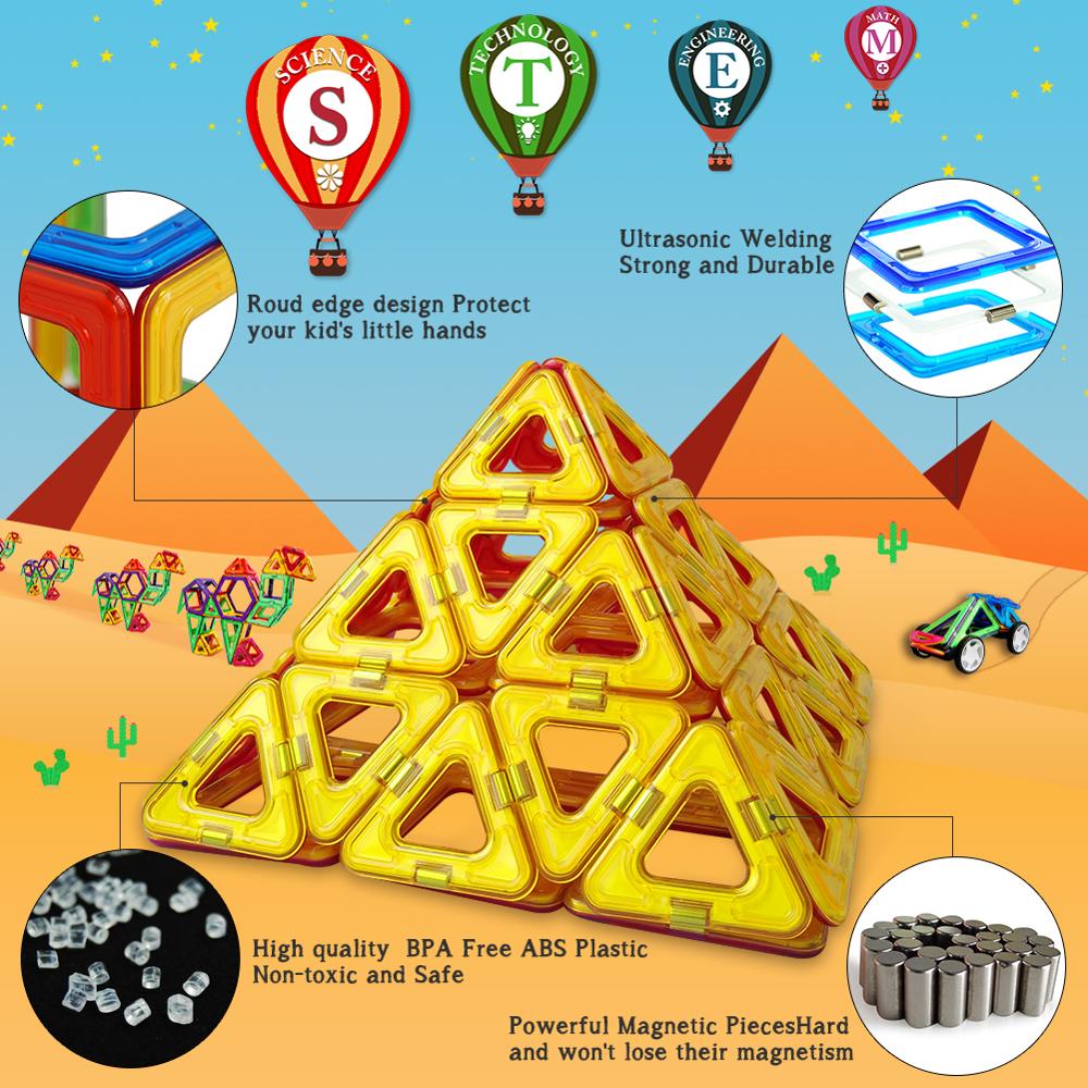 Big Size Magnetic Building Blocks - Montessori Vision