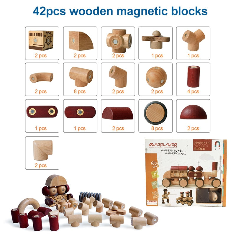 Preschool Magnetic Blocks Brain Game - Montessori Vision