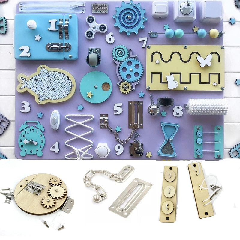 Children Lock Busy board Parts Educational Toys - Montessori Vision
