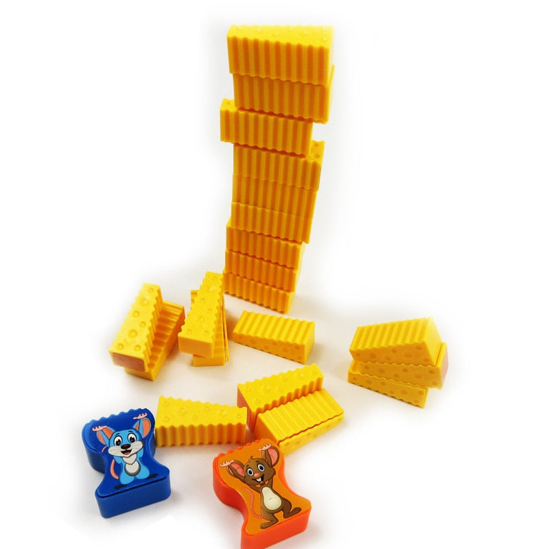 Cheese And Mouse Stacking Building Blocks Game - Montessori Vision