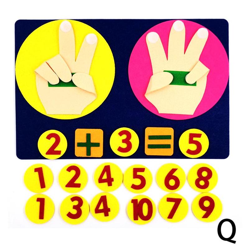 Kids Handmade Felt Finger Numbers Math Toy - Montessori Vision