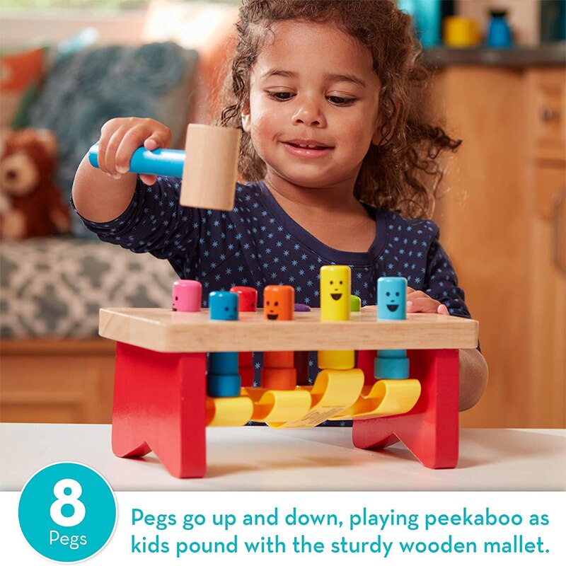 Children's Fun Beat Table Wooden Toys - Montessori Vision