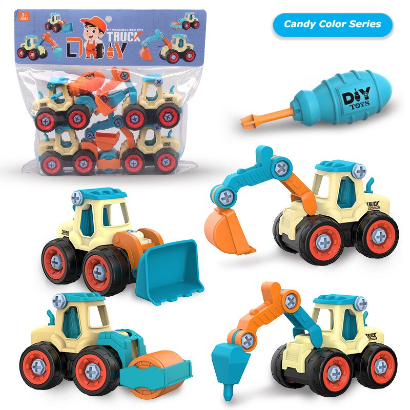 Truck Excavator Bulldozer Screw Tool Car - Montessori Vision