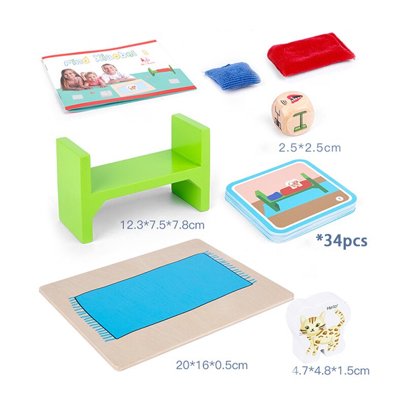 Montessori learning match brick sensory puzzle toy - Montessori Vision