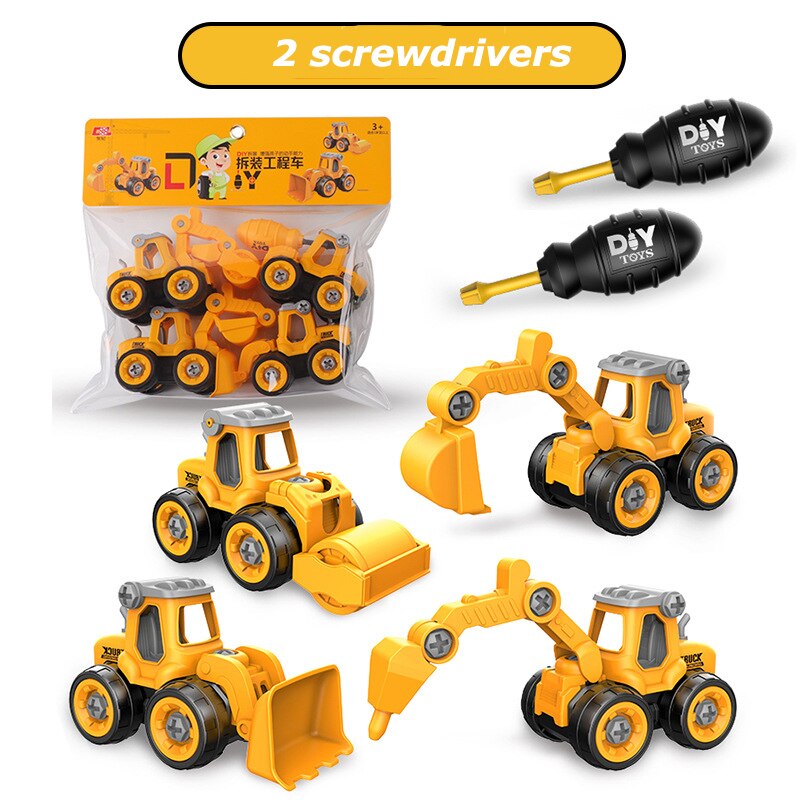 Truck Excavator Bulldozer Screw Tool Car - Montessori Vision