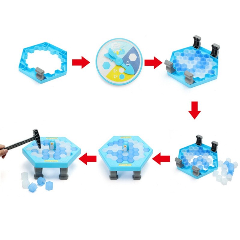 Kids Save Penguin Ice Block Breaker Trap Toys - Montessori Vision