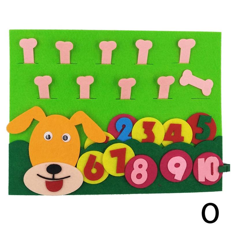 Kids Handmade Felt Finger Numbers Math Toy - Montessori Vision