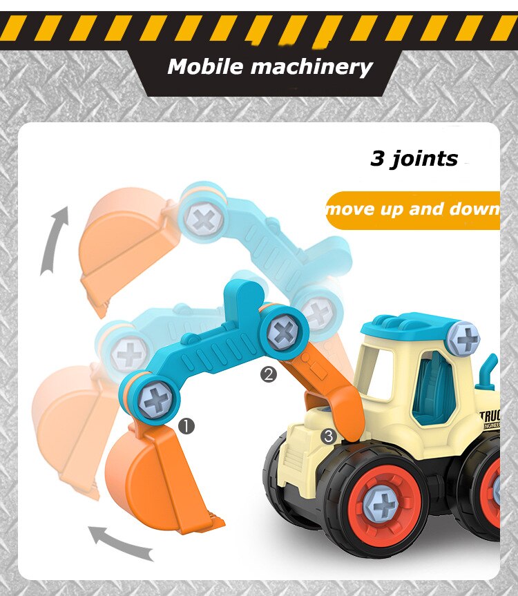 Truck Excavator Bulldozer Screw Tool Car - Montessori Vision