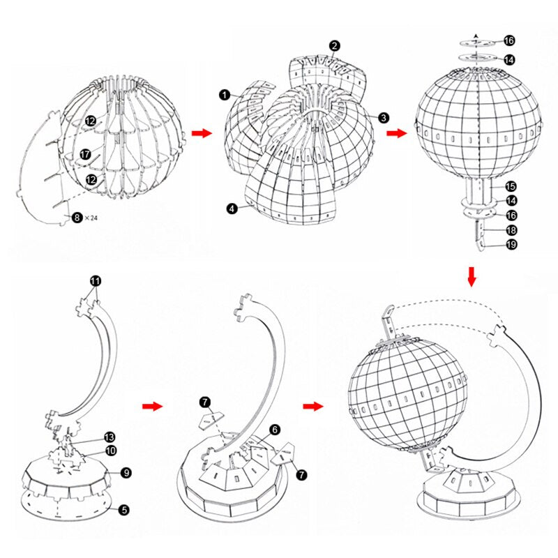 Planet Earth painting coloring Globe Toy - Montessori Vision