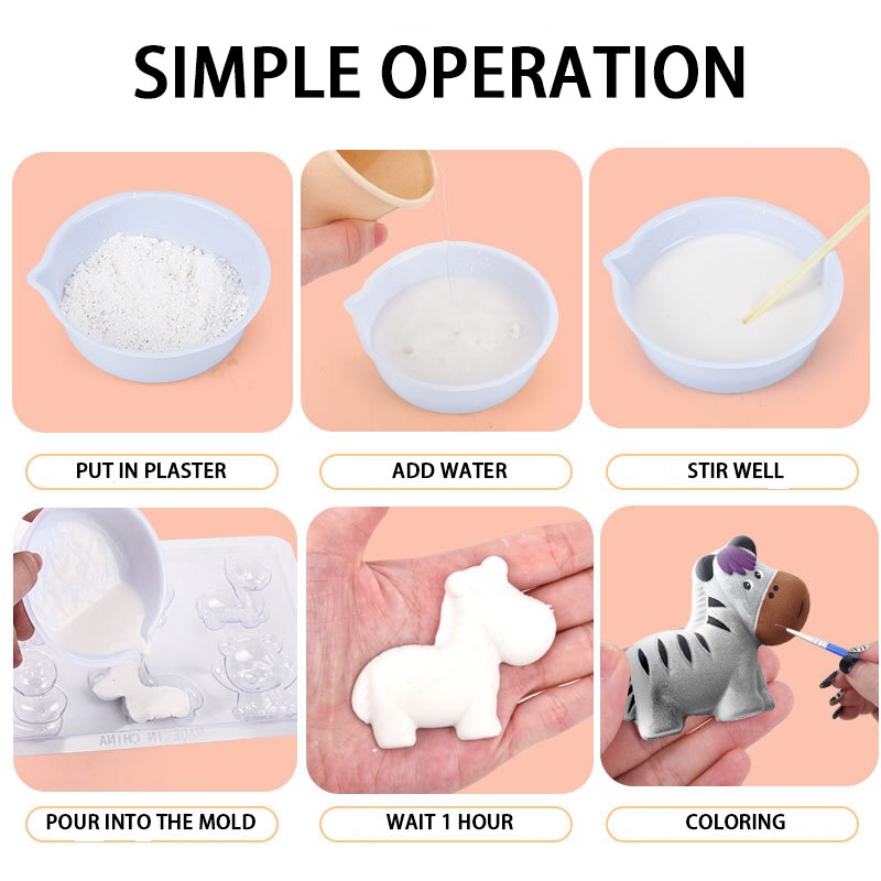 Children DIY Paint Gypsum Plaster - Montessori Vision