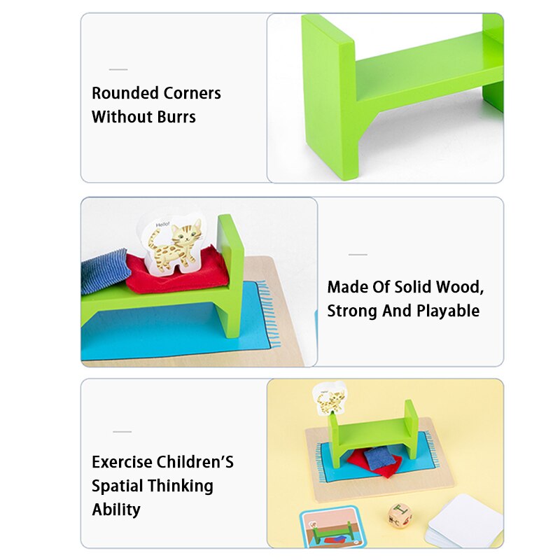 Montessori learning match brick sensory puzzle toy - Montessori Vision