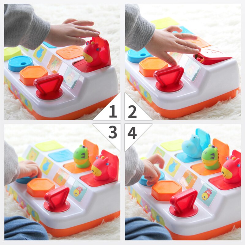 Pop-Up Shape Animals Baby Toys - Montessori Vision