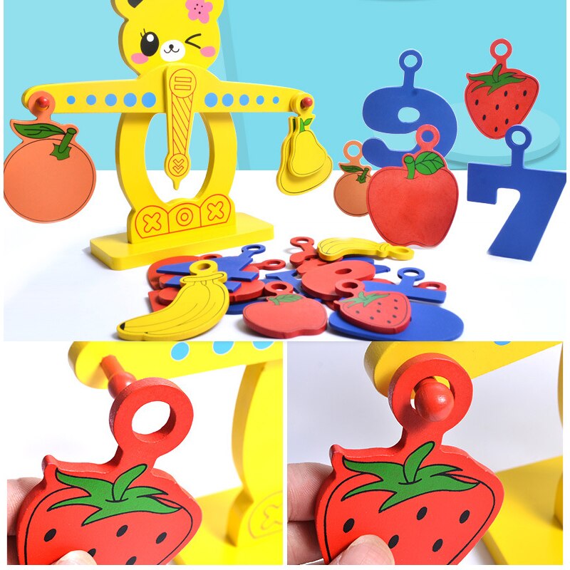 Educational Math Toy Arithmetic Bear Balance Scale - Montessori Vision