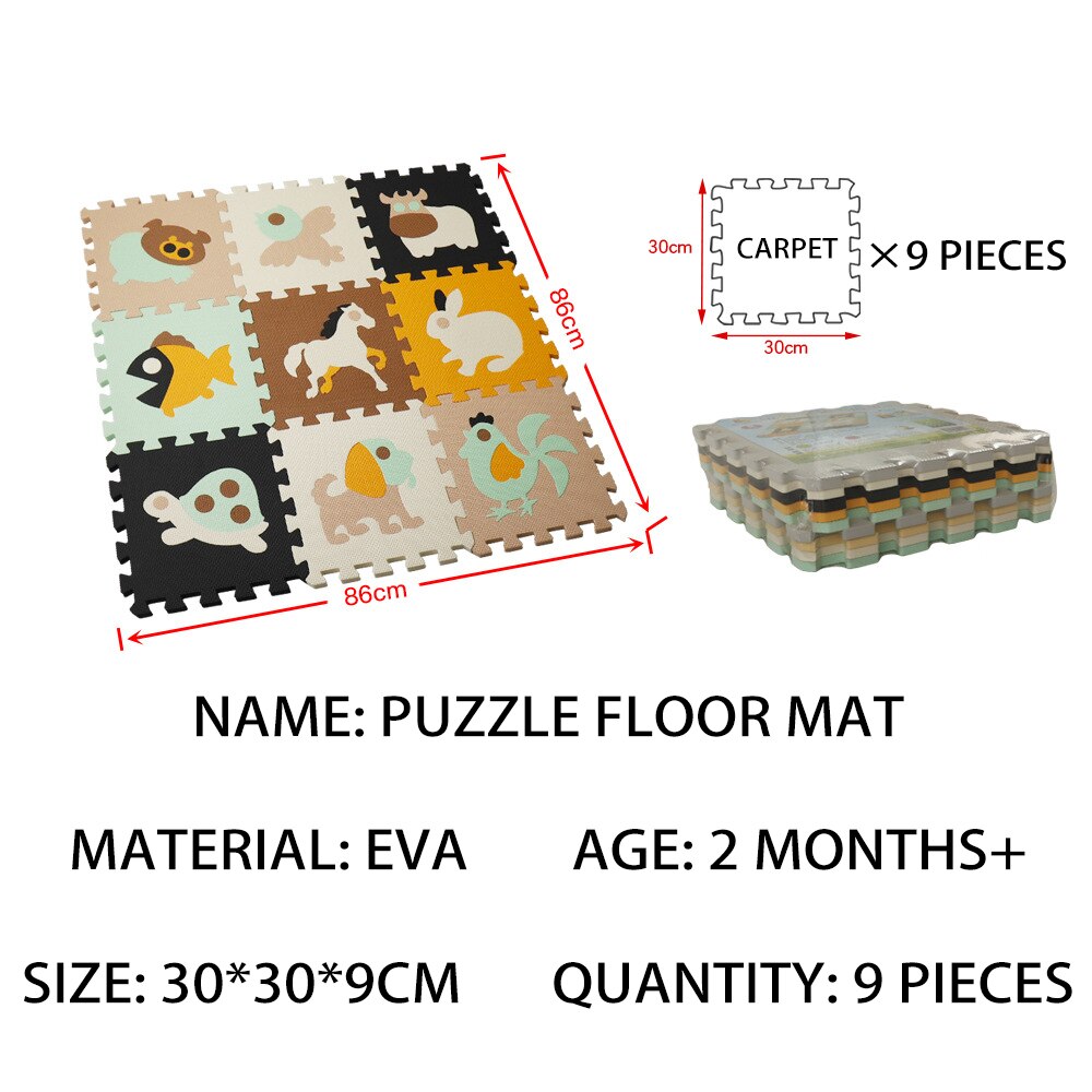 Foam Animal Puzzle Learning Floor Mat - Montessori Vision