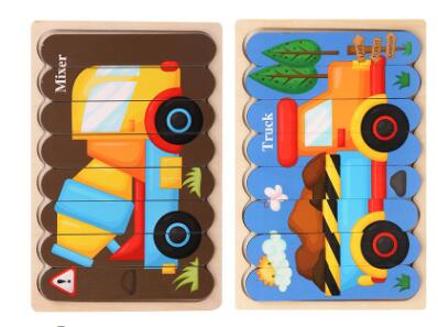 Double-Sided Strip 3D Puzzles Baby Toy - Montessori Vision