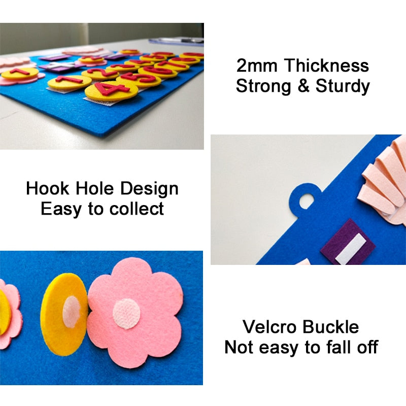 Kids Felt Finger Numbers Math Toy - Montessori Vision