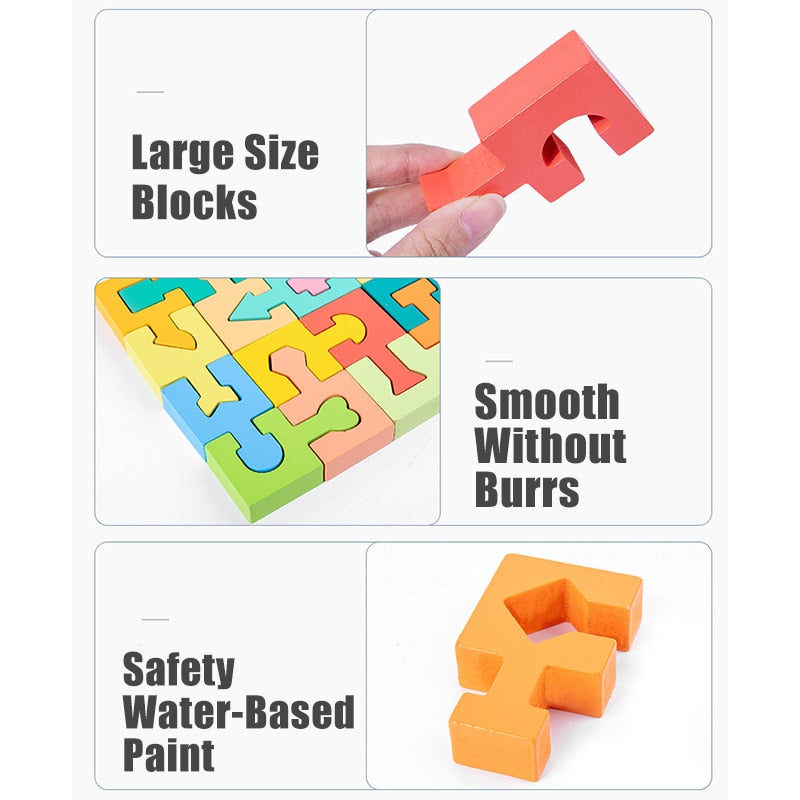 3D Geometric Matching Puzzle - Montessori Vision