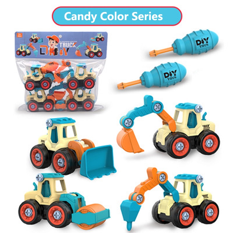 Truck Excavator Bulldozer Screw Tool Car - Montessori Vision