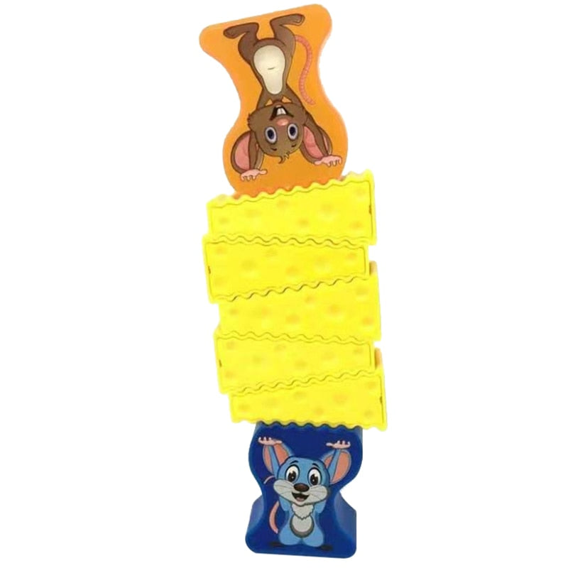 Cheese And Mouse Stacking Building Blocks Game - Montessori Vision