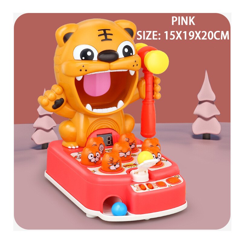 Animal Percussion Toy Tiger With Hammer - Montessori Vision
