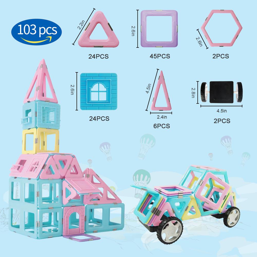 Magnetic Tiles Castle Building Blocks - Montessori Vision