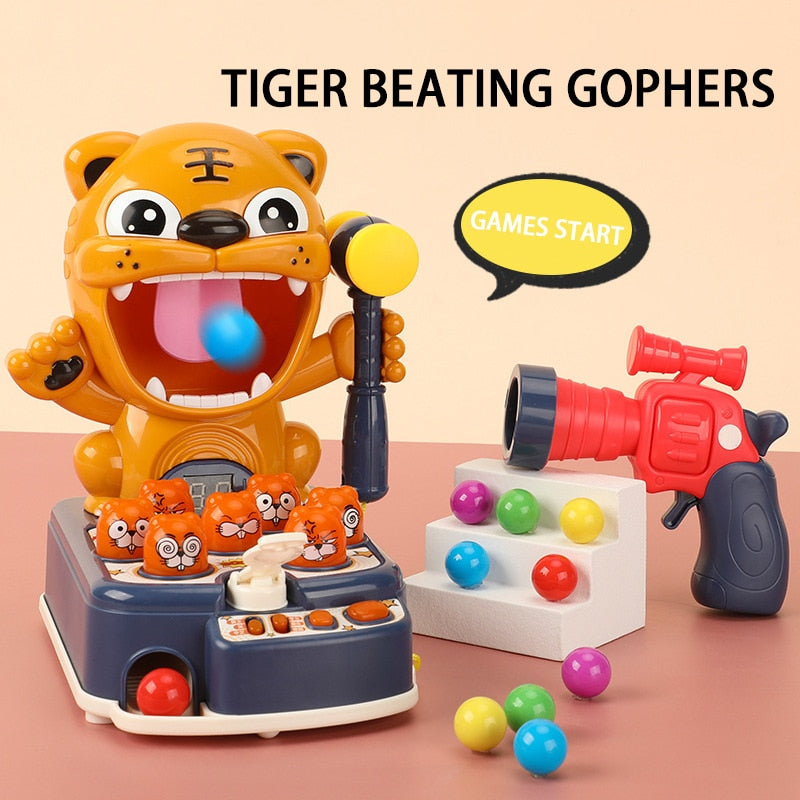 Animal Percussion Toy Tiger With Hammer - Montessori Vision