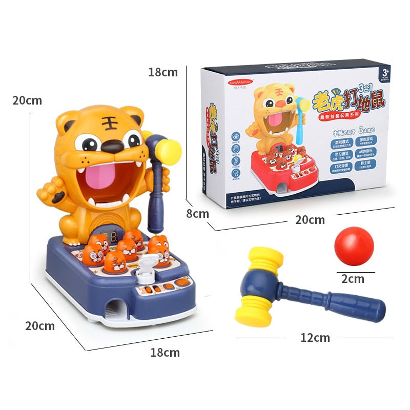Animal Percussion Toy Tiger With Hammer - Montessori Vision