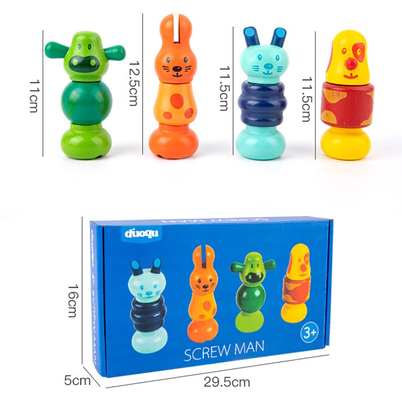 Montessori Animal Screw Nut Assembly DIY Toys - Montessori Vision