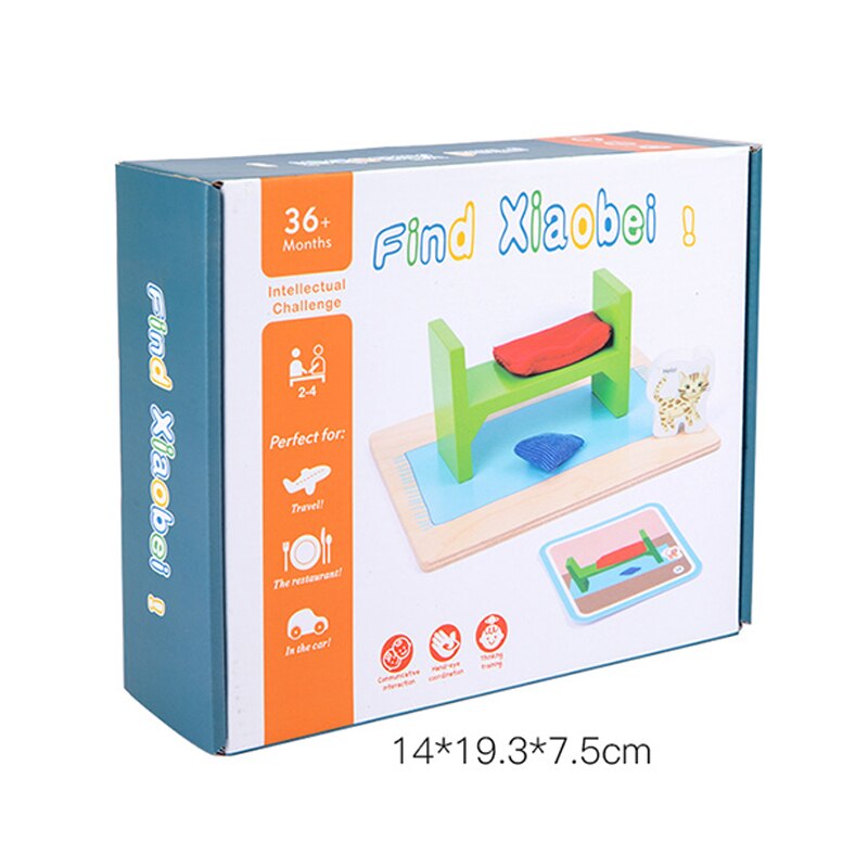 Montessori learning match brick sensory puzzle toy - Montessori Vision