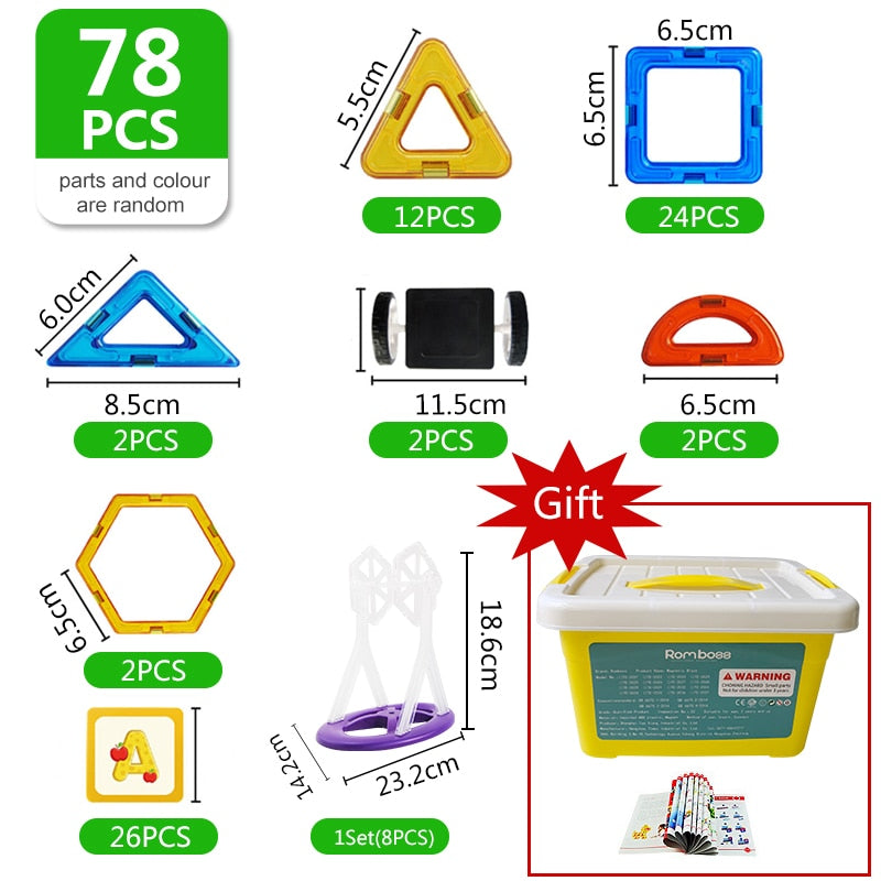 Big Size Magnetic Building Blocks - Montessori Vision
