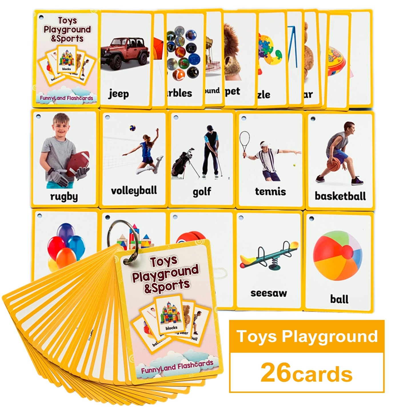 Baby English Learning Word Table Flashcard Toys - Montessori Vision