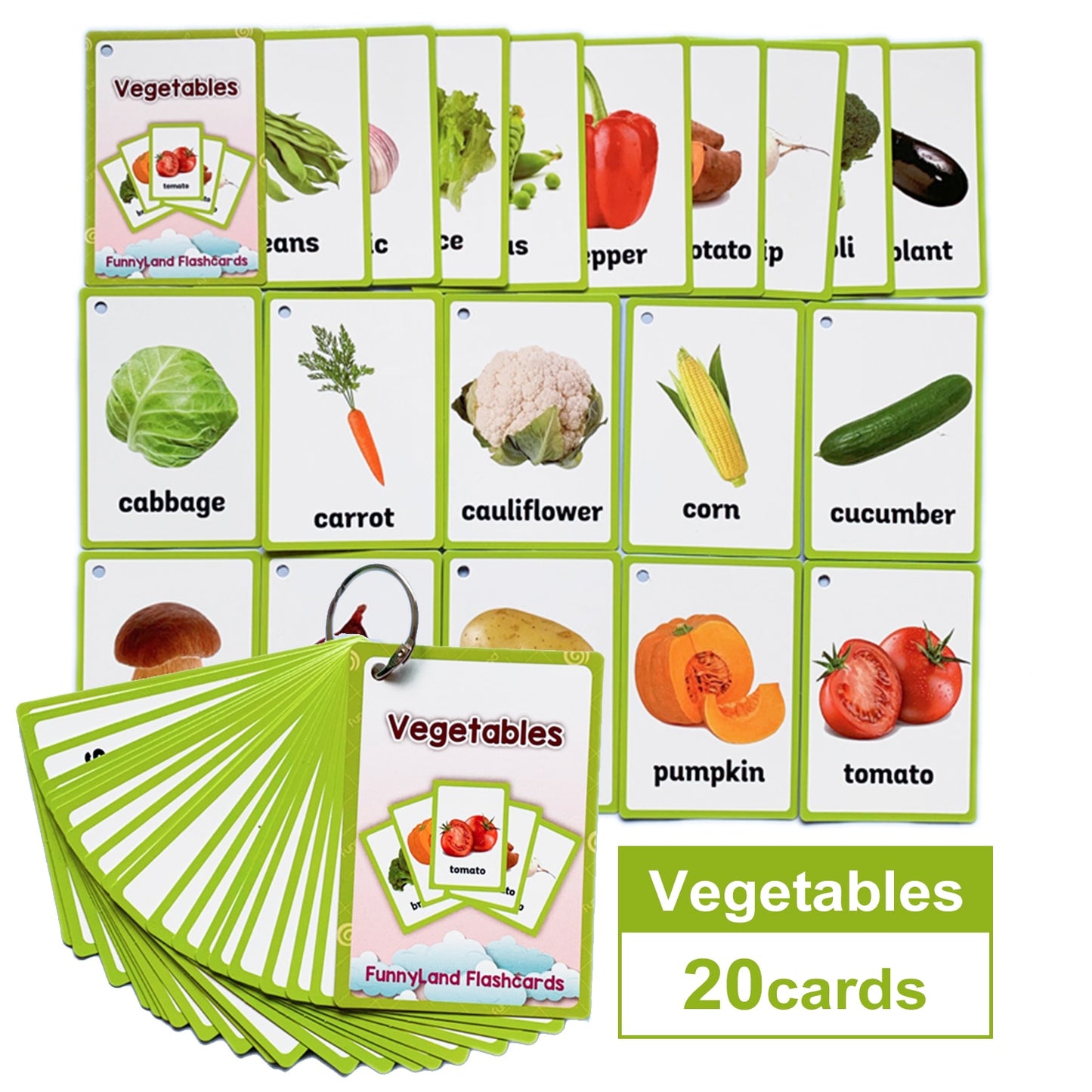 Baby English Learning Word Table Flashcard Toys - Montessori Vision