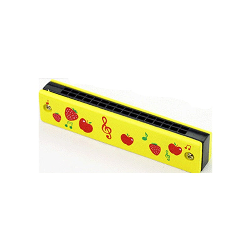 Kids Harmonica Wooden Double Row Blowable Toys - Montessori Vision