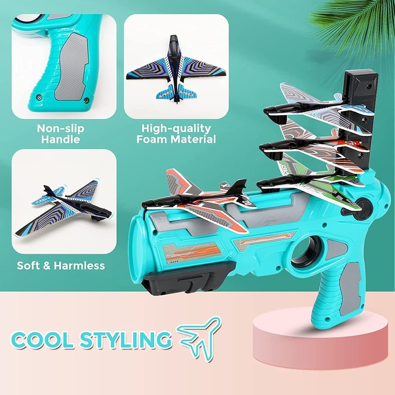 Airplane Launcher Bubble Catapult Plane Toy - Montessori Vision