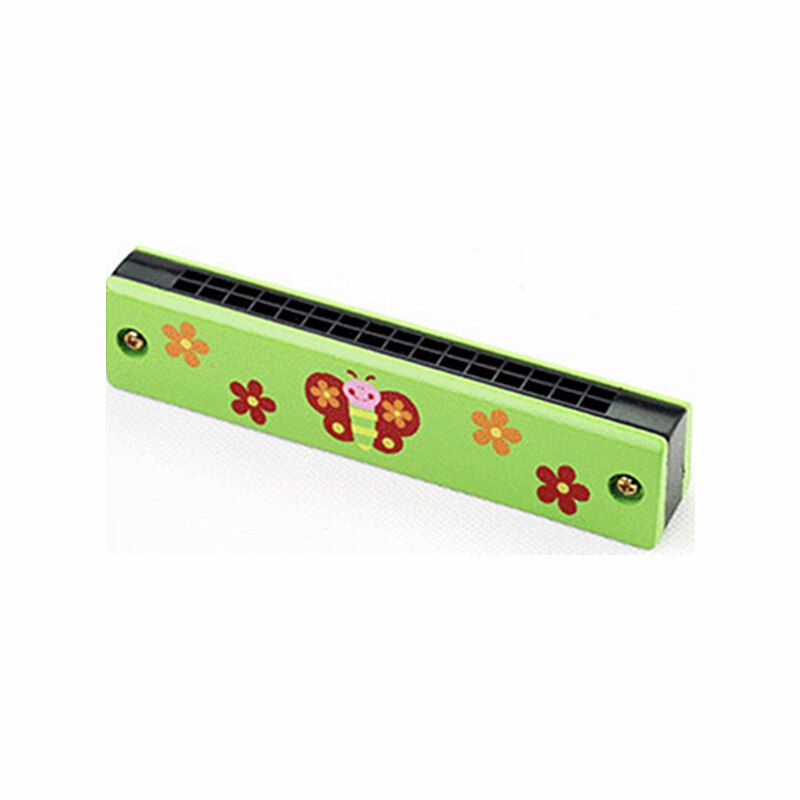 Kids Harmonica Wooden Double Row Blowable Toys - Montessori Vision