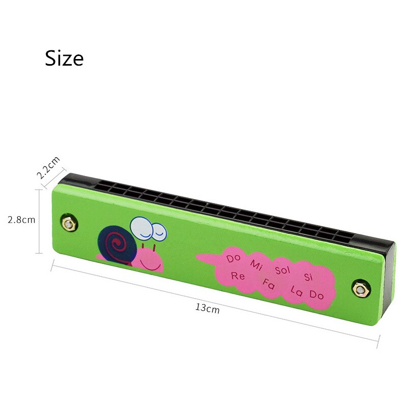 Kids Harmonica Wooden Double Row Blowable Toys - Montessori Vision