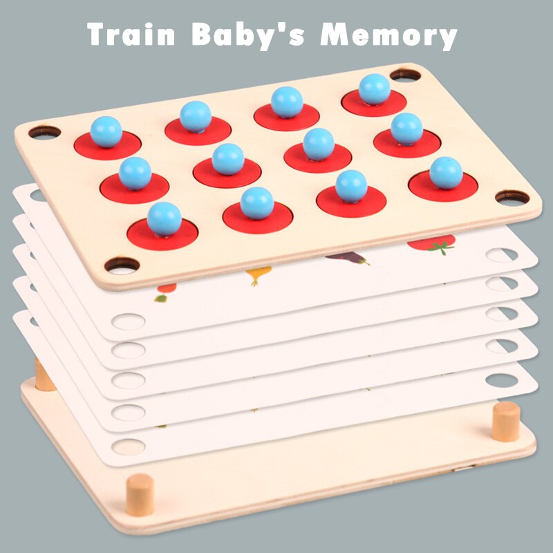 Wooden Match Fruit Animals Interactive Toy - Montessori Vision