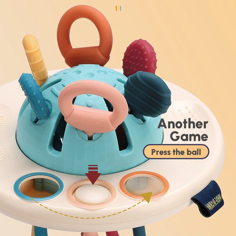 Silicone Pull String Interactive Toy - Montessori Vision