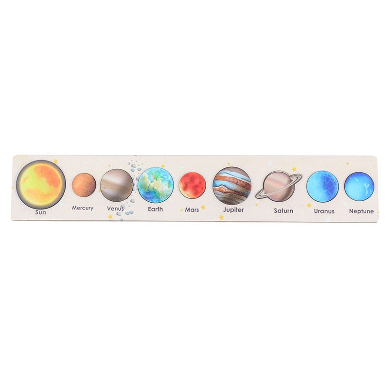 Earth Sun Solar System Planets Wooden Toys - Montessori Vision