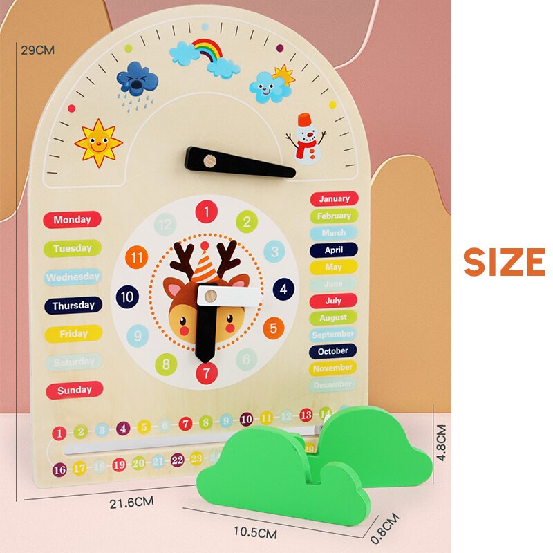 Montessori Children's Wooden Calendar - Montessori Vision