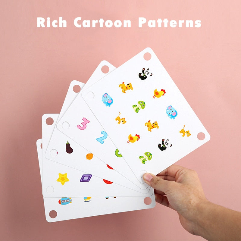 Wooden Match Fruit Animals Interactive Toy - Montessori Vision